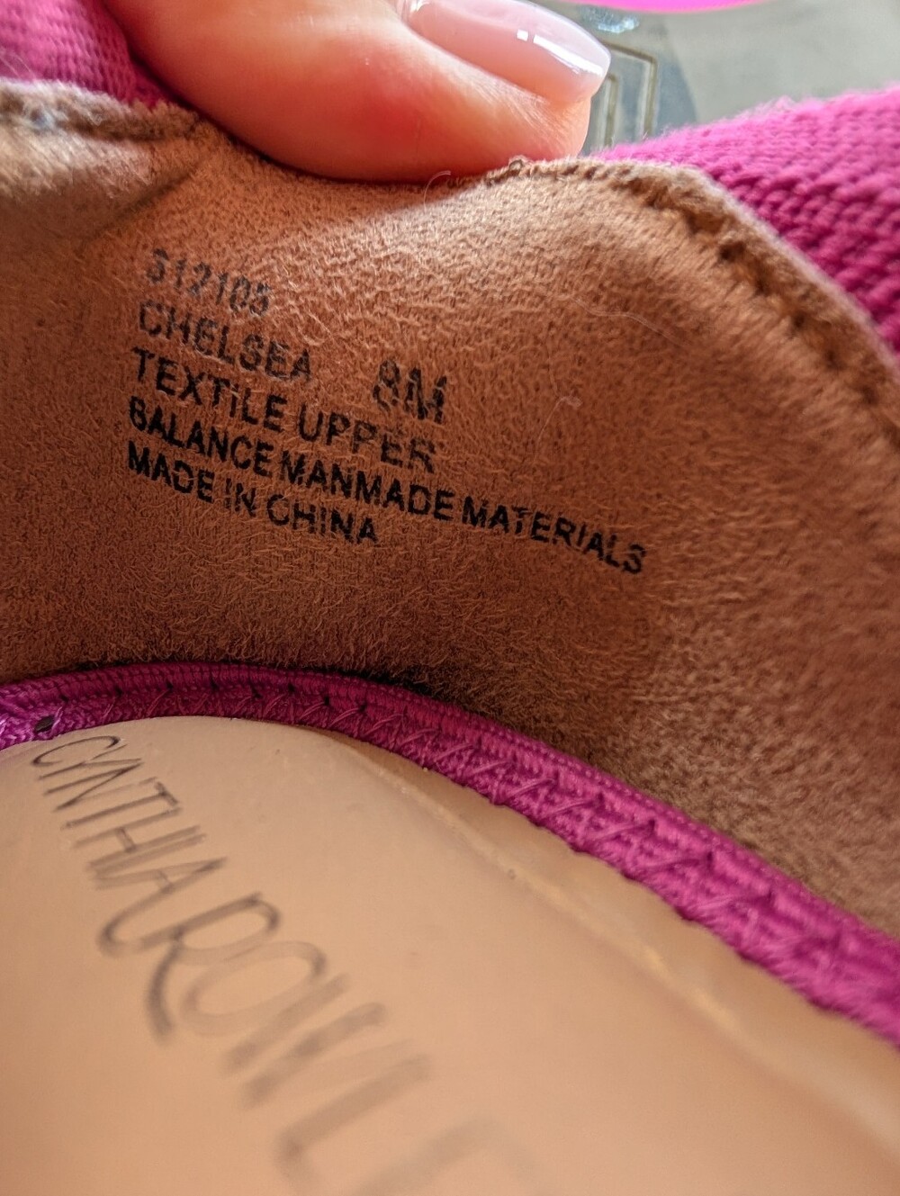 Cynthia Rowley Pink Chelsea Pointed Toe Knit Slip On Ballet Flats Womens 8 - Picture 11 of 11
